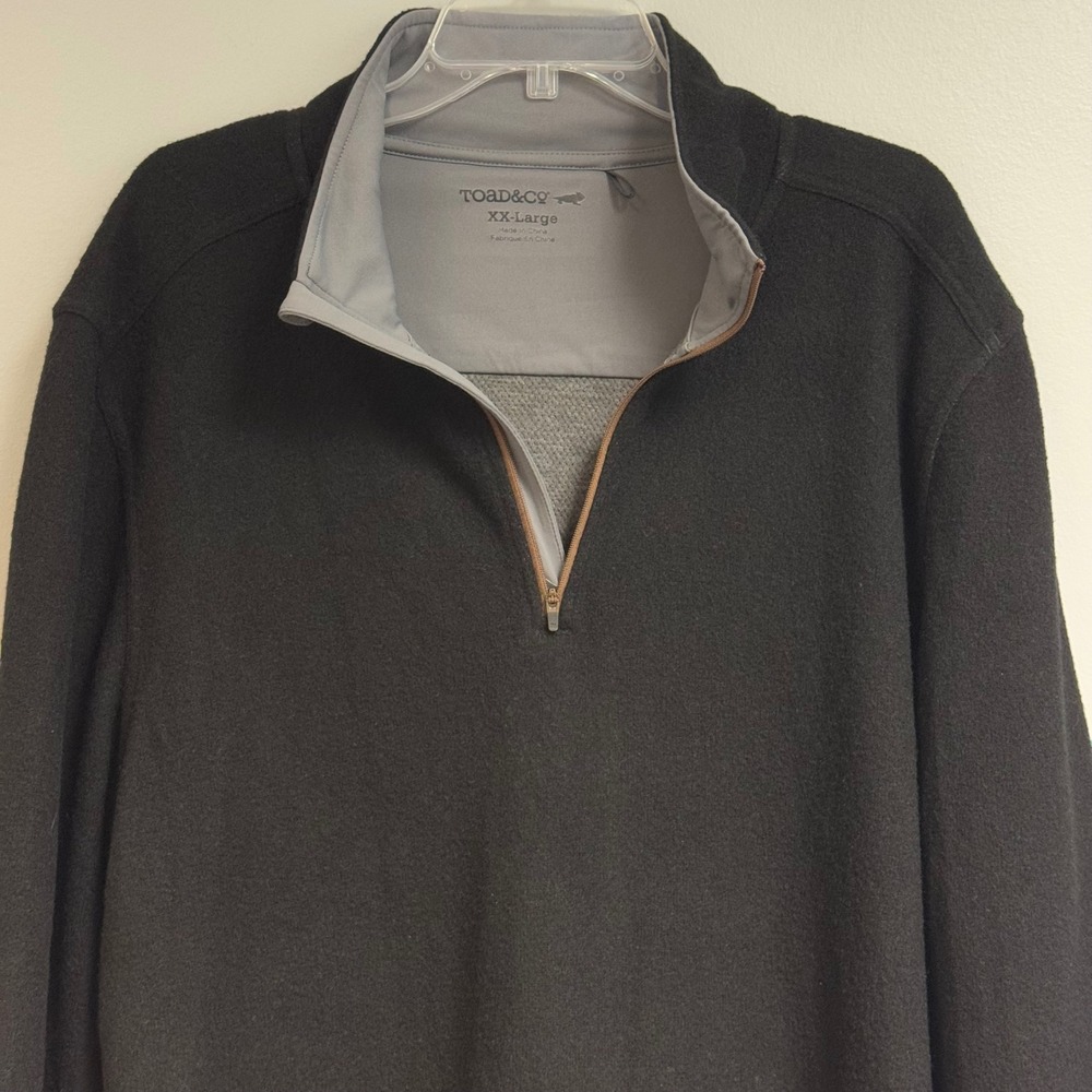 Toad&Co Kennicott 1/4 Zip Sweater Mens XXL Blank Recycled Wool Blend Pullover
